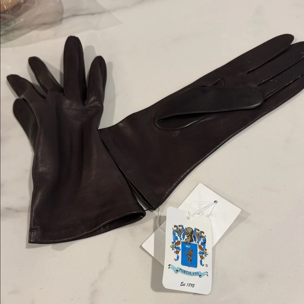 Portolano Dark Brown Leather Gloves